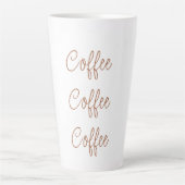 Tasse Latte Café café café café | Script stylé simple (Devant)