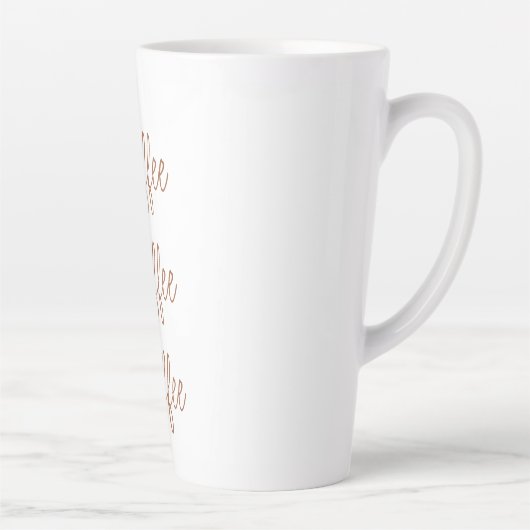 Tasse Latte Café café café café | Script stylé simple (Droite)