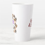 Tasse Latte CAFÉ & CUSSIN' de Jeff Willis Art (Devant)