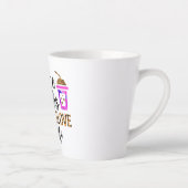 Tasse Latte Café, Écrans, Gants en caoutchouc - Citation de vi (Droite)