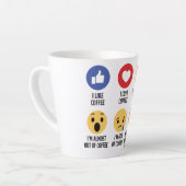 Tasse Latte Café Emojis (Angle gauche)