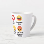 Tasse Latte Café Emojis (Angle droit)