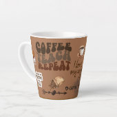 Tasse Latte café enseigner répéter (Angle gauche)