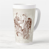 Tasse Latte café et amour (Angle droit)