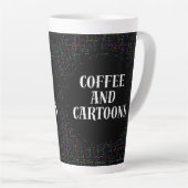 Tasse Latte Café et dessins animés (Angle droit)