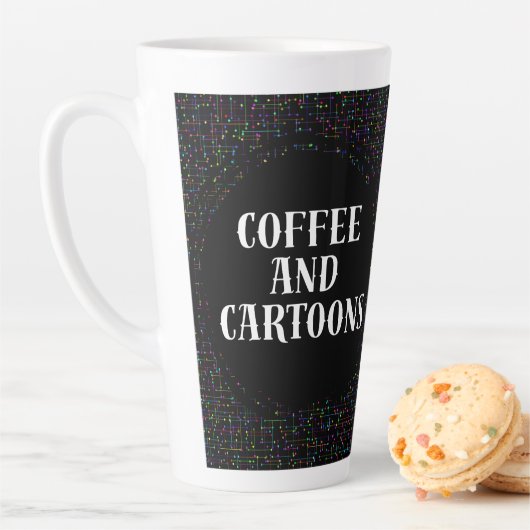 Tasse Latte Café et dessins animés (En situation)