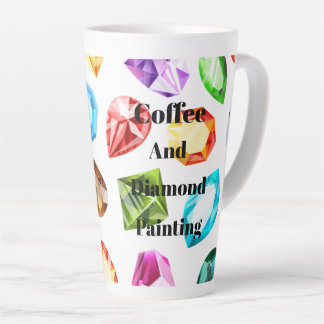 Tasse Latte Café et peinture diamantée