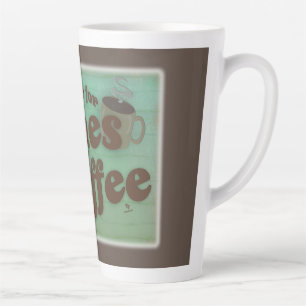 Tasse Latte Café et temps de jeux Amusants Style Vintage