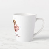 Tasse Latte Café Et Un Bon Chat De Lecture Se Trouvant Sur Une (Droite)