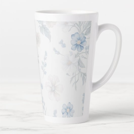 Tasse Latte café floral (Droite)