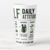 Tasse Latte café golf quotidien (Devant)