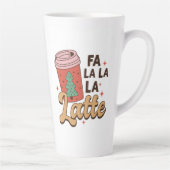 Tasse Latte Café Lover's Christmas Fa La La Holiday (Droite)