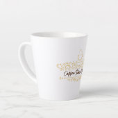 Tasse Latte Café moderne café accueil Personnaliser le nom (Angle gauche)