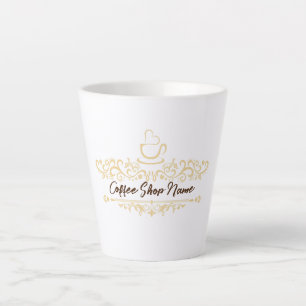 Tasse Latte Café moderne café accueil Personnaliser le nom