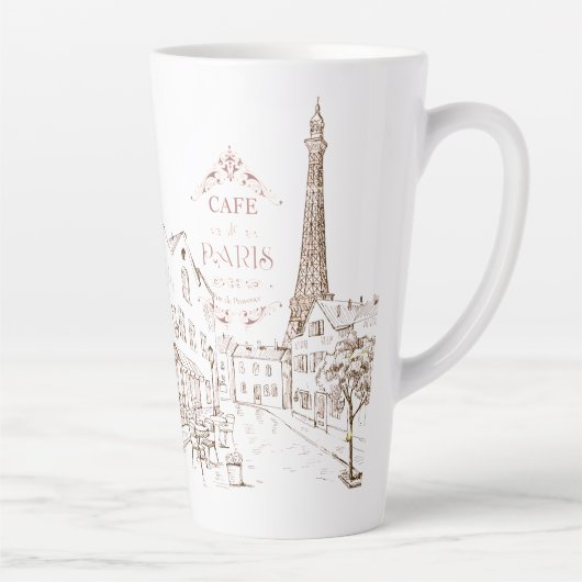Tasse Latte Café Paris (Droite)