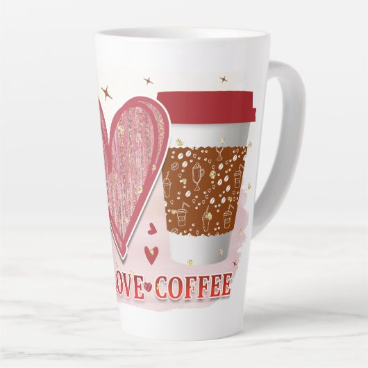 Tasse Latte Café Peace Love (Angle droit)