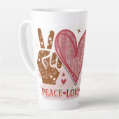 Tasse Latte Café Peace Love (Angle gauche)