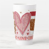 Tasse Latte Café Peace Love (Devant)
