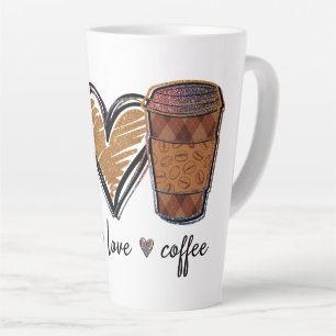 Tasse Latte Café Peace Love
