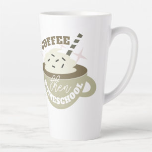 Tasse Latte Café Retour à l'école à la maison