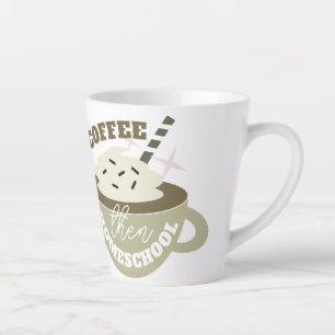 Tasse Latte Café Retour à l'école à la maison Petit