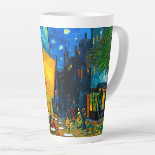 Tasse Latte Café Van Gogh Terrasse en soirée (Angle droit)
