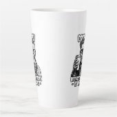 Tasse Latte Café Zombie parce que le meurtre est faux (Devant)