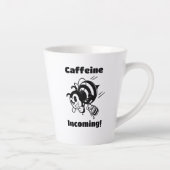 Tasse Latte Caféine entrant ! Drôle Abeille Avec Sceau Cartoon (Droite)
