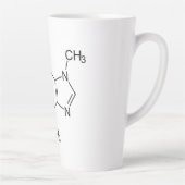 Tasse Latte Caféine Molécule Chimie Café Atomes (Droite)
