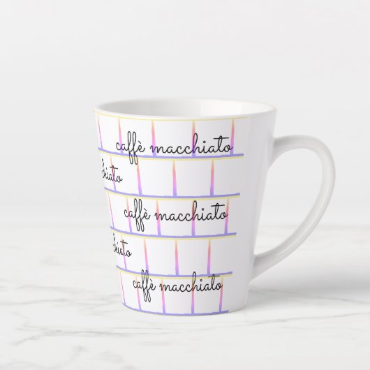 Tasse Latte Caffè macchiato sur Rainbow Grid (Droite)