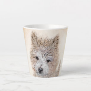 Tasse Latte Cairn Terrier Peinture Chiot - Art Chien original