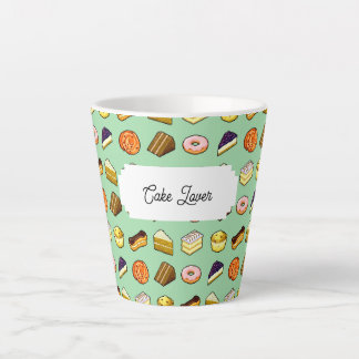 Tasse Latte Cake Lover délicieux gâteaux et pâtisseries Motif