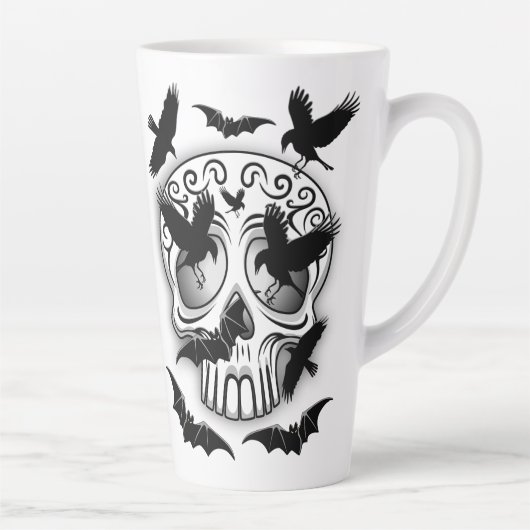Tasse Latte Calaveras décoratives Halloween (Droite)