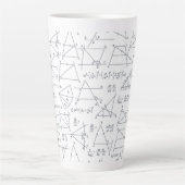 Tasse Latte Calculs mathématiques écrits illustrations (Devant)