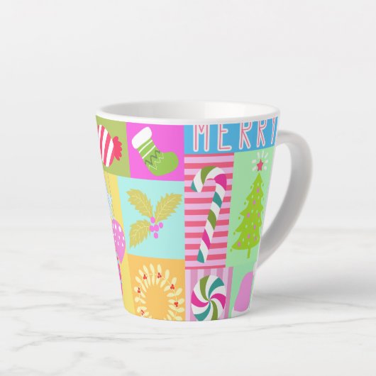 Tasse Latte Calendrier de Noël (Angle droit)
