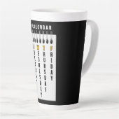 Tasse Latte Calendrier des programmeurs (Angle droit)