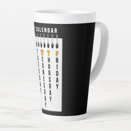 Tasse Latte Calendrier des programmeurs (Angle droit)