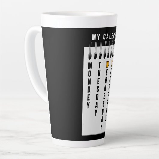 Tasse Latte Calendrier des programmeurs (Angle gauche)