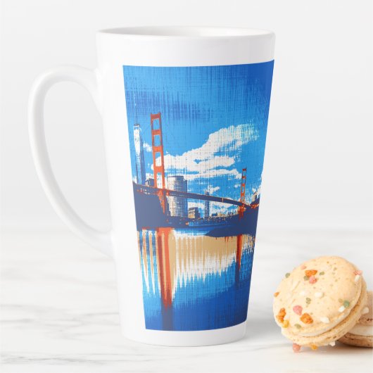 Tasse Latte Cali, Golden Gate Bridge San Francisco Bay SQ SS (En situation)