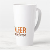 Tasse Latte Calligraphie Elegant Plain Ajouter son propre nom (Angle droit)
