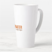 Tasse Latte Calligraphie Elegant Plain Ajouter son propre nom (Angle droit)
