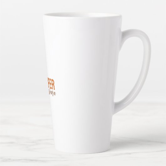 Tasse Latte Calligraphie Elegant Plain Ajouter son propre nom (Droite)