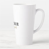 Tasse Latte Calligraphie Elegant Plain Ajouter son propre nom (Droite)