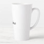 Tasse Latte Calligraphie Élégant Simple Nom Plain (Droite)