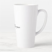 Tasse Latte Calligraphie Élégant Simple Nom Plain (Droite)