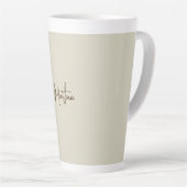 Tasse Latte Calligraphie minimaliste moderne (Angle droit)