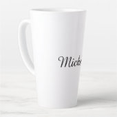 Tasse Latte Calligraphie Nom Creative Trendy White (Angle gauche)