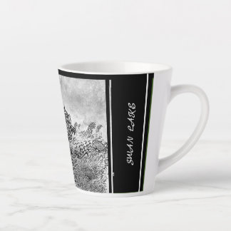 Tasse Latte Calligraphie numérique Lac des cygnes
