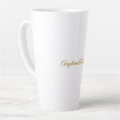 Tasse Latte Calligraphie professionnelle Elegant or couleur (Angle gauche)