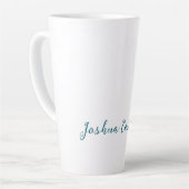 Tasse Latte Calligraphie Simple Plain Professionnel Nom (Angle gauche)